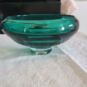 Beautiful Blown Glass. Dish Signed By Artist
